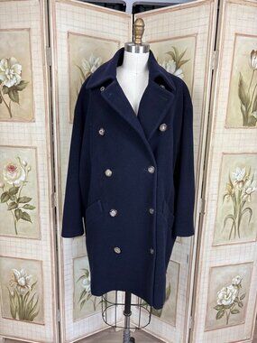 Vintage Ports Dark Navy Double Breasted Coat